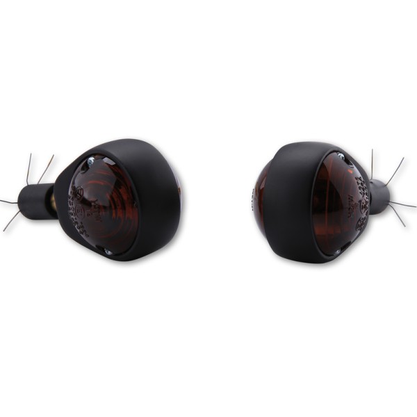 Clignotant de guidon HIGHSIDER smart Ochsenauge homologué - verre fumé - la paire