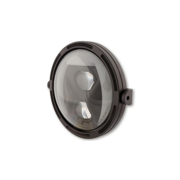 Feu avant LED HIGHSIDER pro Frame-R1 Type 8 - 7 pouces - réflecteur fumé - fixation latérale - noir