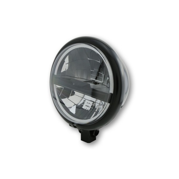 Feu avant LED HIGHSIDER pro Bates Style Type 5 - 5 3/4 pouces - fixation inférieure - noir