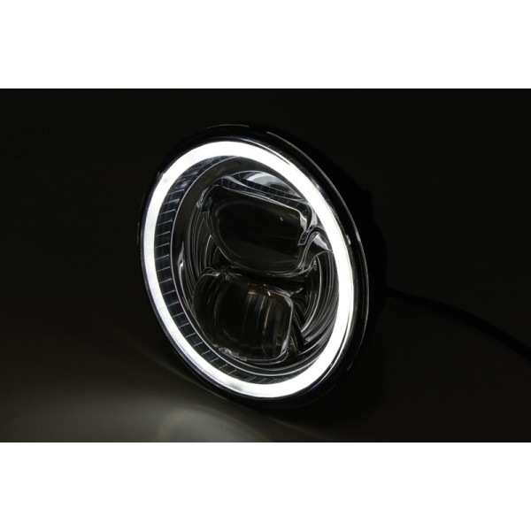 Feu avant LED HIGHSIDER pro Frame-R2 Type 7 - 5 3/4 pouces - fixation inférieure - noir