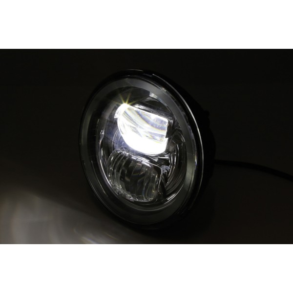 Feu avant LED HIGHSIDER pro Frame-R2 Type 7 - 5 3/4 pouces - fixation inférieure - noir