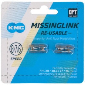 Maillon de liaison KMC - 6 / 7 / 8 vitesses (7,3 mm) X8 / Z8 / Z6 / Shimano UG / HG