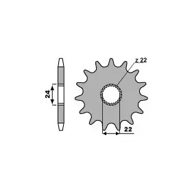 Pignon PBR acier standard 406 - 520
