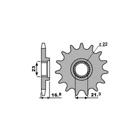 Pignon PBR acier standard 443 - 520