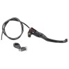 Levier de frein repliable/réglable LIGHTEC Alien alu inserts caoutchouc noir - LEVS124K