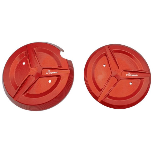 Protection de carter LIGHTECH (2 pièces) aluminium rouge - Yamaha T-Max 530 / 560
