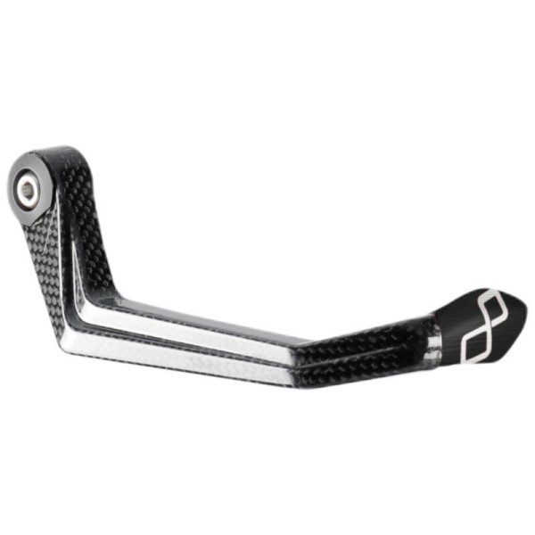 Protection de levier de frein LIGHTECH - carbone brillant 132 mm embout noir