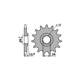 Pignon PBR acier standard 2077 - 530