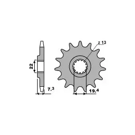 Pignon PBR acier standard 434 - 520