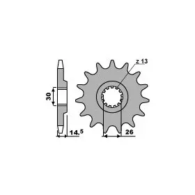 Pignon PBR acier standard 335 - 630