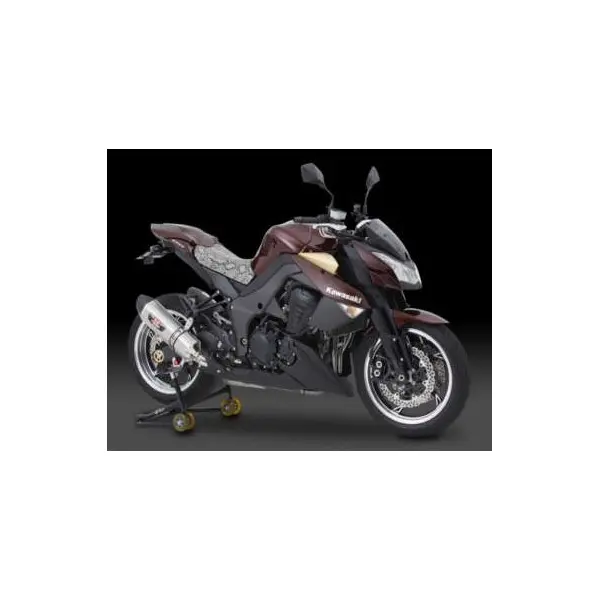 SILENCIEUX DROIT R77-J INOX / CASQUETTE CARBONE YOSHIMURA POUR KAWASAKI