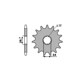Pignon PBR acier standard 526 - 530