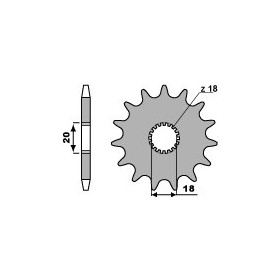 Pignon 14 dents PBR chaîne 428 SUZUKI GN125