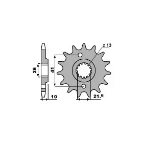 Pignon PBR acier standard 345 - 520