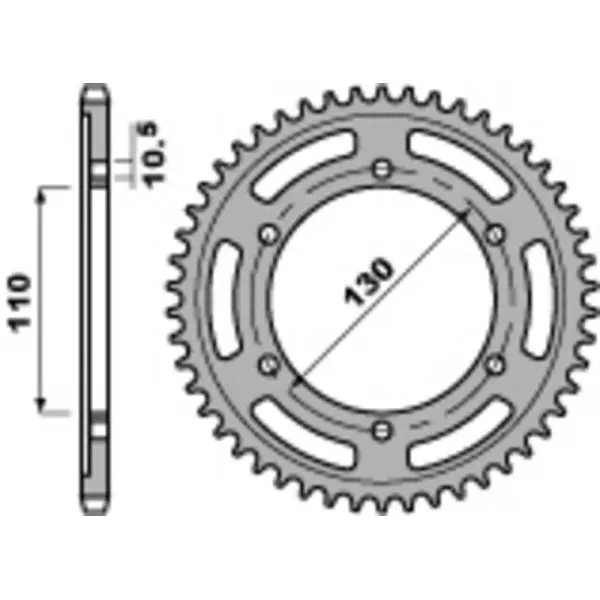 Couronne PBR acier standard 4385 - 525