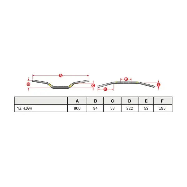 Guidon PRO TAPER Seven Height YZ High