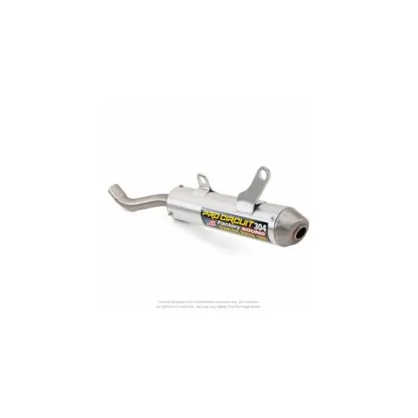 Silencieux PRO CIRCUIT 304 alu brossé/casquette inox Kawasaki KX65
