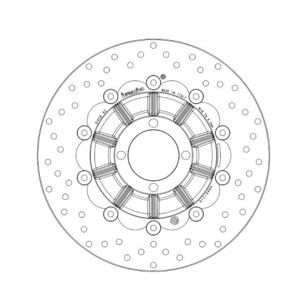 DISQUE FLOTTANT DIAM EXT 285 INTER 62 EPAIS 5 