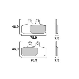 PLAQUETTE SINTER APRILIA 500 SCARABEO 03- ATLANTIC 01-