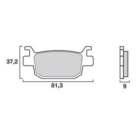 PLAQ SINTER SCOOT AR HONDA 250 FORZA 06-/250 NSS