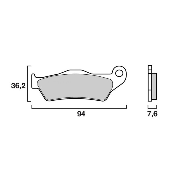 PLAQ SINTER ORIGINE BREMBO REMPLACE LA 07BB0484 