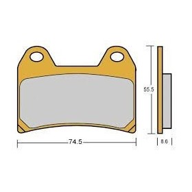 PAIRE DE PLAQUETTES DE FREIN BREMBO Z04 TYPE M M548