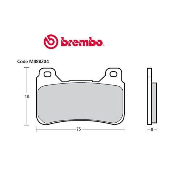 PAIRE DE PLAQUETTES DE FREIN BREMBO Z04 TYPE B M488 