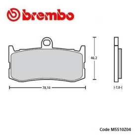 PAIRE DE PLAQUETTES DE FREIN BREMBO Z04 TYPE L M5510