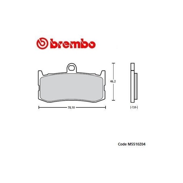 PAIRE DE PLAQUETTES DE FREIN BREMBO Z04 TYPE L M5510 