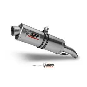 Silencieux double MIVV Oval inox Aprilia RSV1000/Tuono