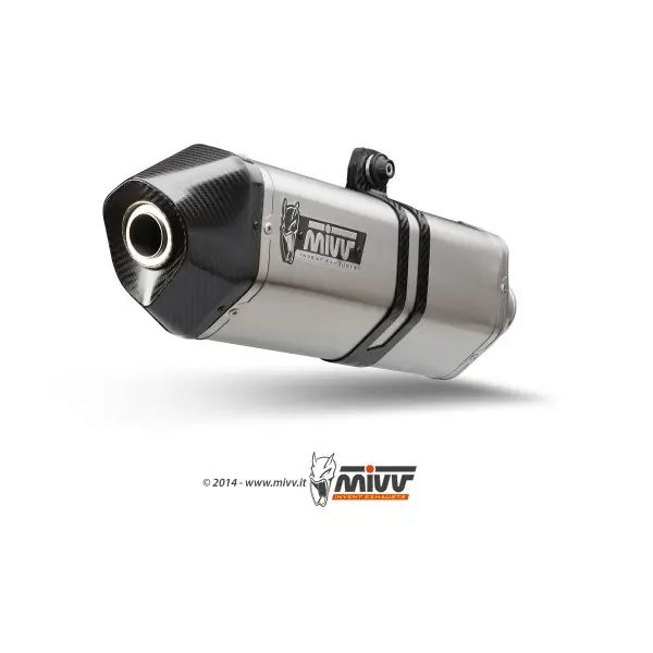 Silencieux MIVV Speed Edge inox/casquette carbone Triumph Tiger 1200 Explorer