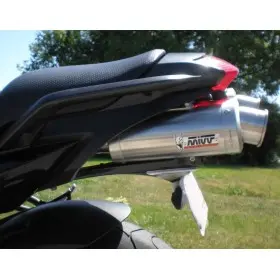 Silencieux double MIVV Oval inox Yamaha FZ6 Fazer