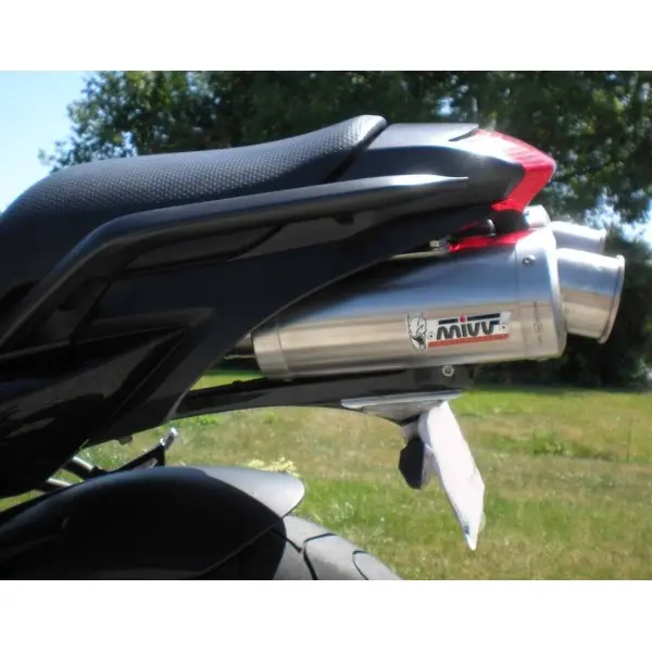 Silencieux double MIVV Oval Classic inox Yamaha FZ6 Fazer