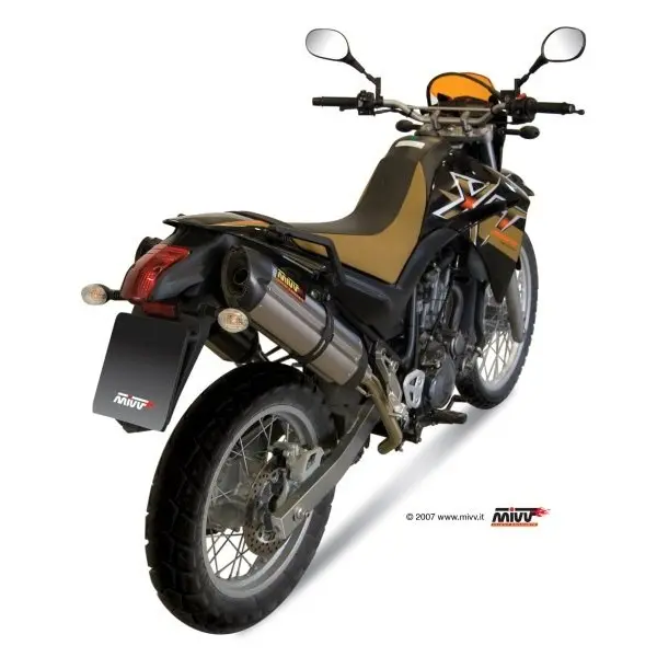 Silencieux double MIVV Suono inox/casquette carbone Yamaha XT660 X/R/Z