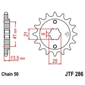 Pignon acier 15 dents JT Sprockets chaîne 520 Honda VF400FD