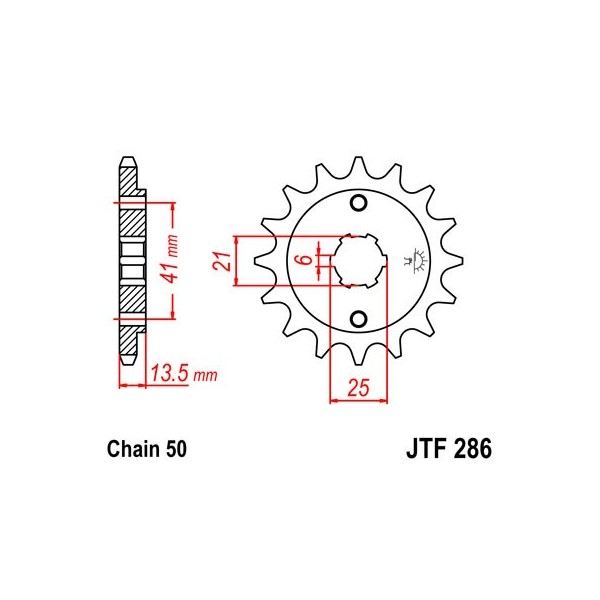 Pignon acier 15 dents JT Sprockets chaîne 520 Honda VF400FD