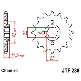 Pignon acier 16 dents JT Sprockets chaîne 525 Honda CB450N