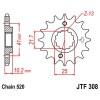 Pignon acier 15 dents JT Sprockets chaîne 520 Honda NX650 DOMINATOR