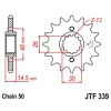 Pignon acier 16 dents JT Sprockets chaîne 530 Honda CBX750