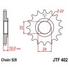 Pignon acier 15 dents JT Sprockets chaîne 520 Aprilia Tuareg 125 