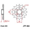 Pignon acier 17 dents JT Sprockets chaîne 525 BMW S1000RR