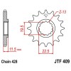 Pignon acier 16 dents JT Sprockets chaîne 428 Suzuki DR125