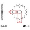 Pignon acier 13 dents JT Sprockets chaîne 428 Suzuki RM85