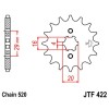 Pignon acier 12 dents JT Sprockets chaîne 520 