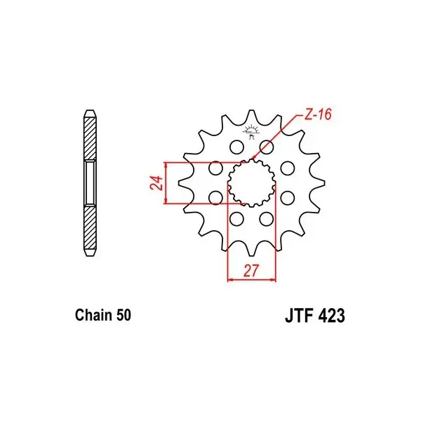 Pignon JT SPROCKETS acier standard 423 - 530