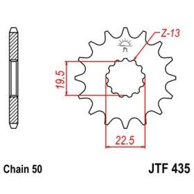 Pignon acier 15 dents JT Sprockets chaîne 520 Suzuki GSX400F KATANA