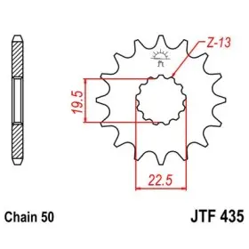 Pignon JT SPROCKETS acier standard 435 - 520