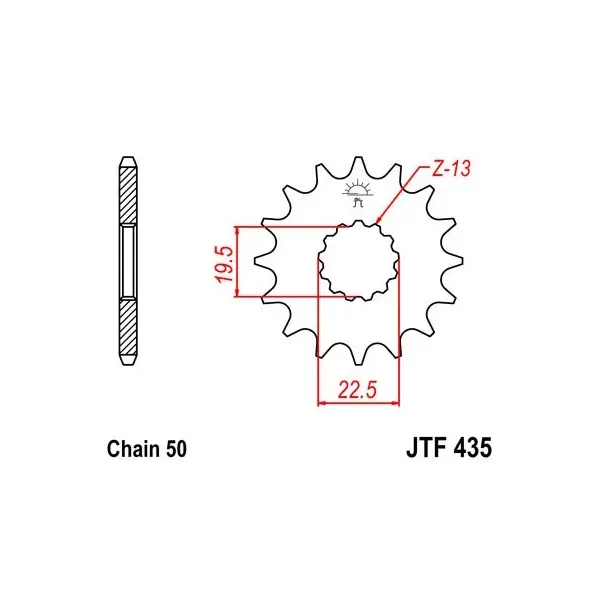Pignon JT SPROCKETS acier standard 435 - 520