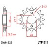 Pignon acier 15 dents JT Sprockets chaîne 520 Kawasaki KLX650