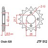 Pignon acier 16 dents JT Sprockets chaîne 520 Kawasaki GPZ500S
